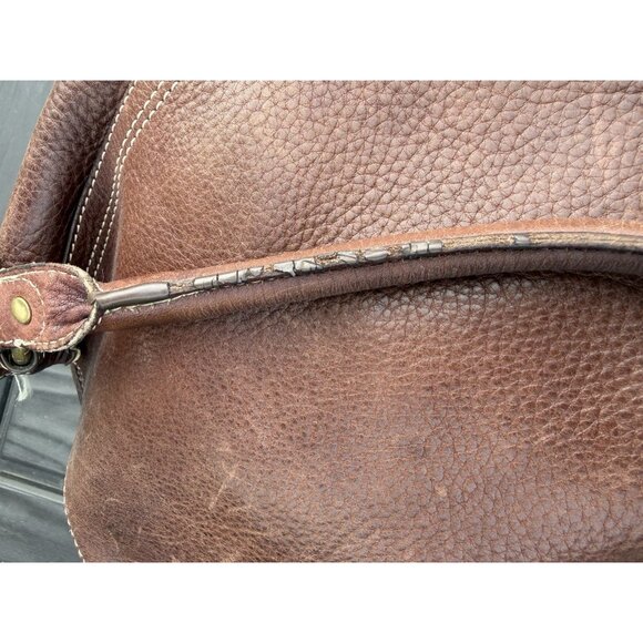 Fossil leather shoulder bag. Tear in liner - Picture 14 of 16
